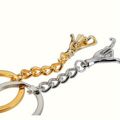2pcs Couple Key Chain Hooks Hand Pendant For Gift Keychain