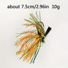 8pcs Weedless Football Jig Skirt Lure Fishing Tackle