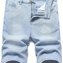 Men's Distressed Denim Shorts Street Style Casual Summer Wear