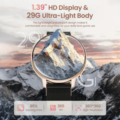 Women's Health Smartwatch IP67 Waterproof 19 Sports Music 5.3 Calling