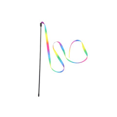Interactive Cat Toys Wand Rainbow String Teaser