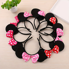Girls Mouse Ears Headband Dot Bow Headband Head Accessories