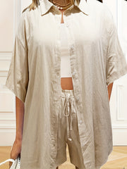 Casual Outfit: Button Up Shirt & Pants Set