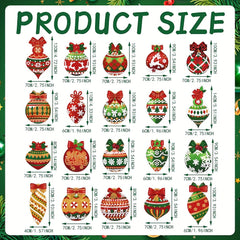 20pcs DIY Diamond Painting Keychain Kit Christmas Ball Mosaic Pendant Decoration
