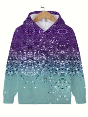 Kids Gradient Sequin Effect Hooded Sweatshirt
