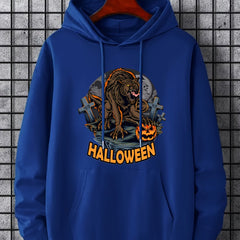 Men's Werewolf Graphic Hoodie Casual Sweatshirt for Halloween