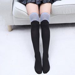 Colorblock Knee High Socks Women's Stocking