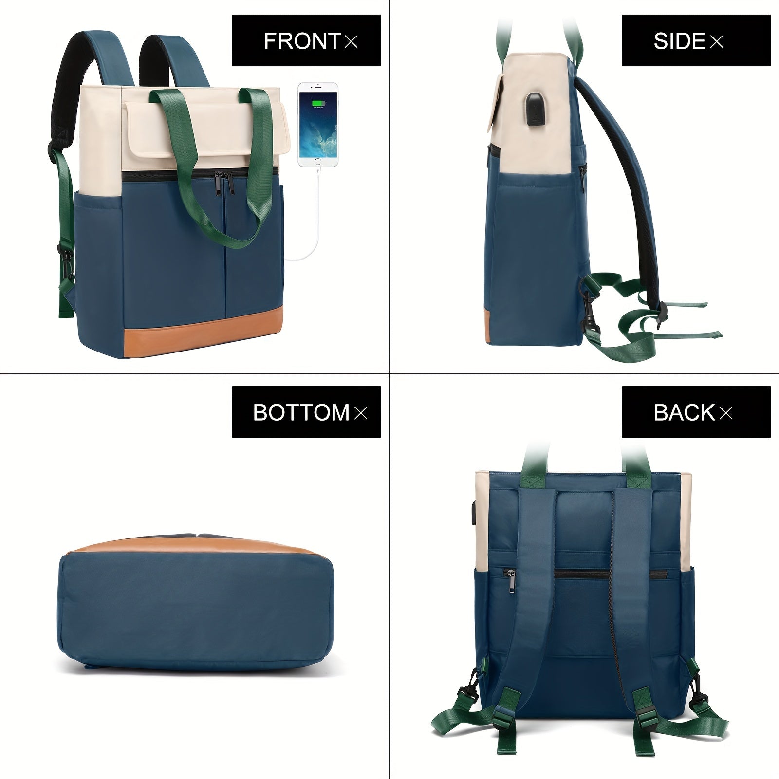 Large Capacity Laptop Backpack Durable School Backpack