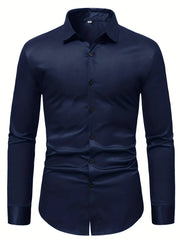Men's Formal Button Up Shirt for Business Occasion