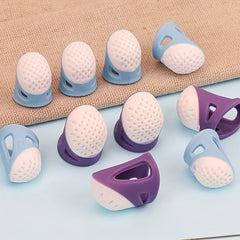Silicone Thimble Finger Protector 2pcs Set Sewing Needle Proof Kit
