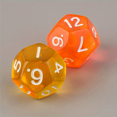 10pcs Colorful 12 Sided Acrylic Crystal Dices For Board Game