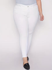 Button Fly High Stretch Skinny Jeans