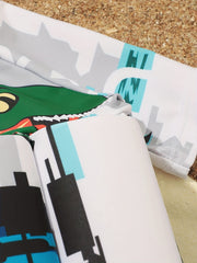Cute Dino Print Swimsuit for Kids