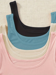 Ribbed Lounge Tops Scoop Neck Tank Top Women's Loungewear