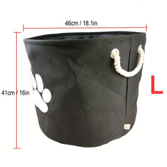 Round Collapsible Dog Storage Collection Bin Organizer