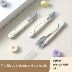 Portable U Shaped Scissor With Cover Embroidery Sewing Scissor