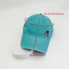 Butterfly Embroidery Baseball Cap Dad Hats Distressed Adjustable Sun Hats