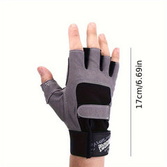 Unisex Half Finger Cycling Gloves Adjustable Non Slip
