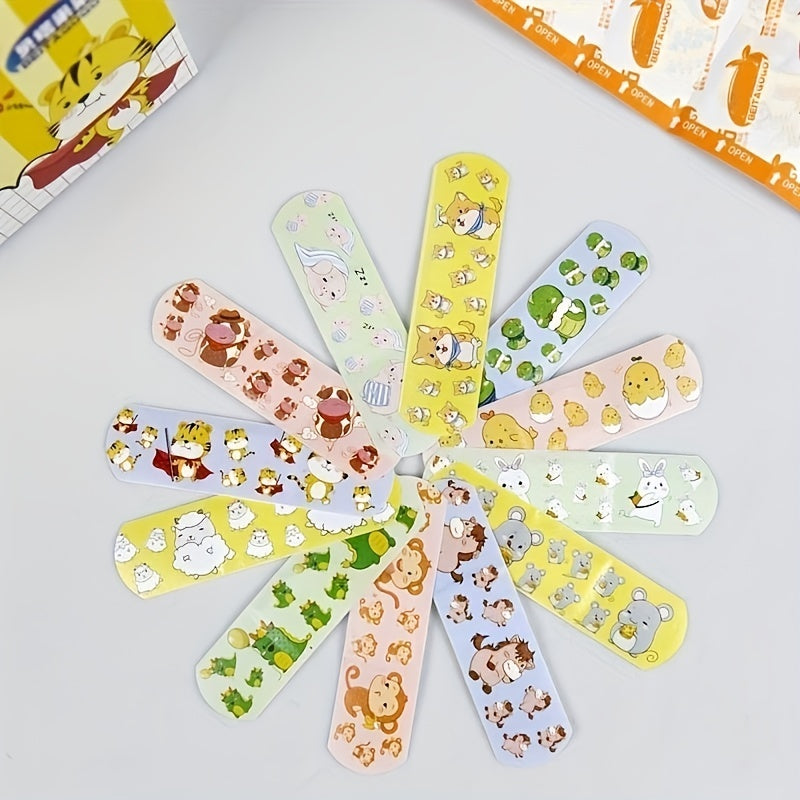 120pcs 12 Zodiac Animal Bandages - Kids Waterproof & Sterile First Aid Stickers