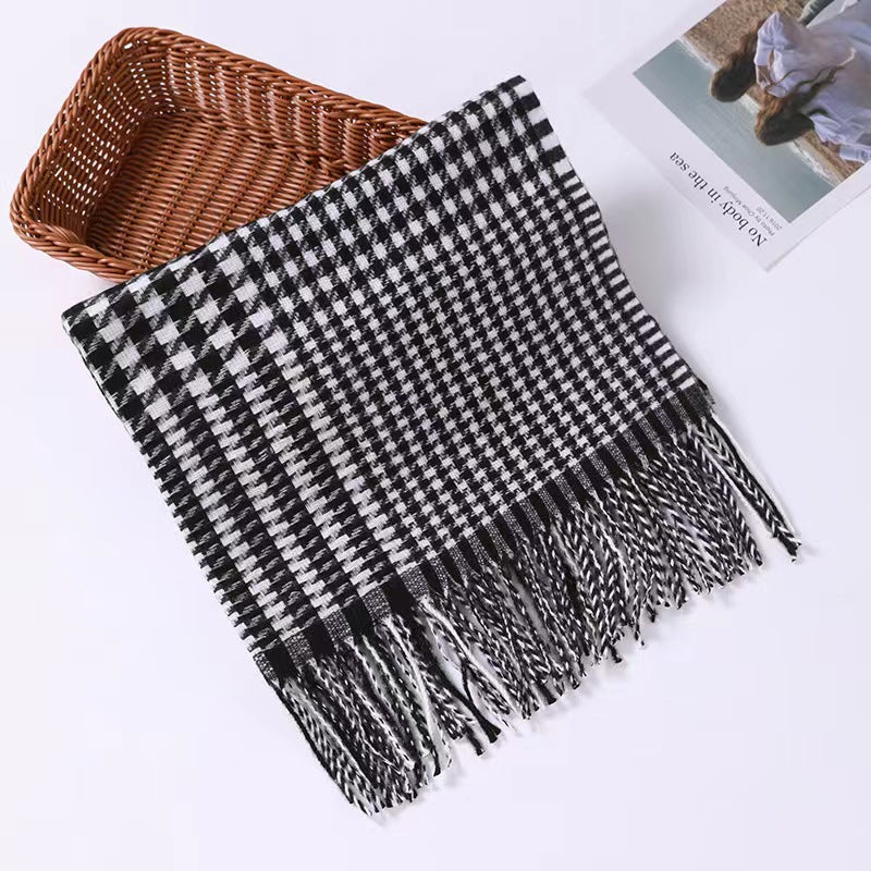 Women's Knitted Tassel Winter Cashmere Scarf