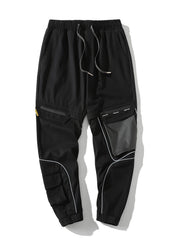 Men's Casual Glowing Cargo Pants with Zipper Pockets