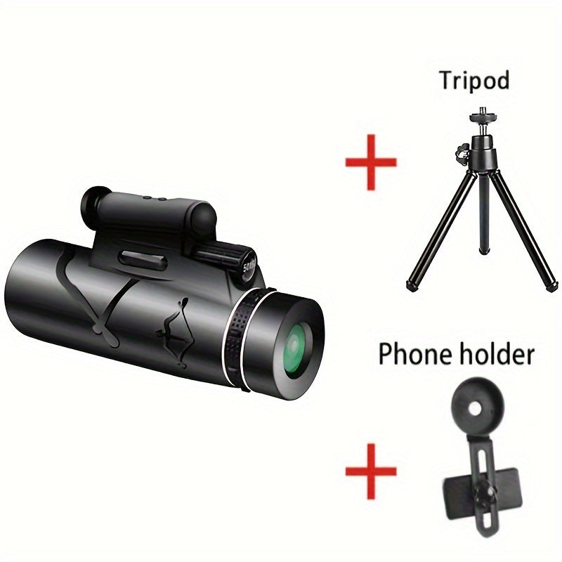 12x50 HD Telescope BAK4 w/ Spotlight, Camping Bird Watching Concerts