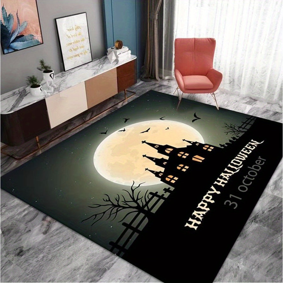 Crystal Velvet Halloween Carpet Soft Flannel Kitchen Floor Mat Non-slip