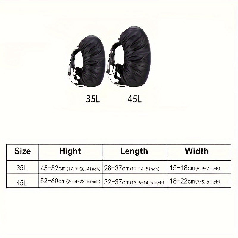 Waterproof Backpack Rain Cover Triple Waterproof + Non-slip Strap