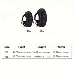 Waterproof Backpack Rain Cover Triple Waterproof + Non-slip Strap