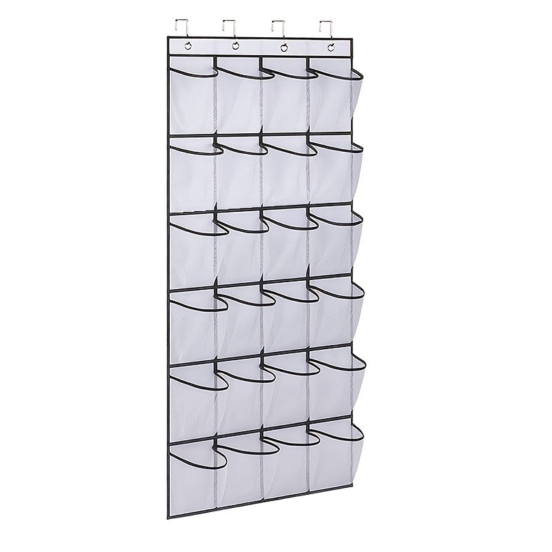 Over The Door Shoe Organizer Hanging Closet Storage Bag Rack With 24 Pockets