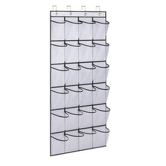 Over The Door Shoe Organizer Hanging Closet Storage Bag Rack With 24 Pockets