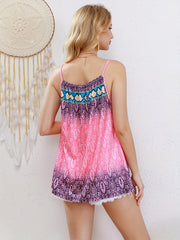 Floral Print Spaghetti Strap Top Boho Sleeveless Cami Top