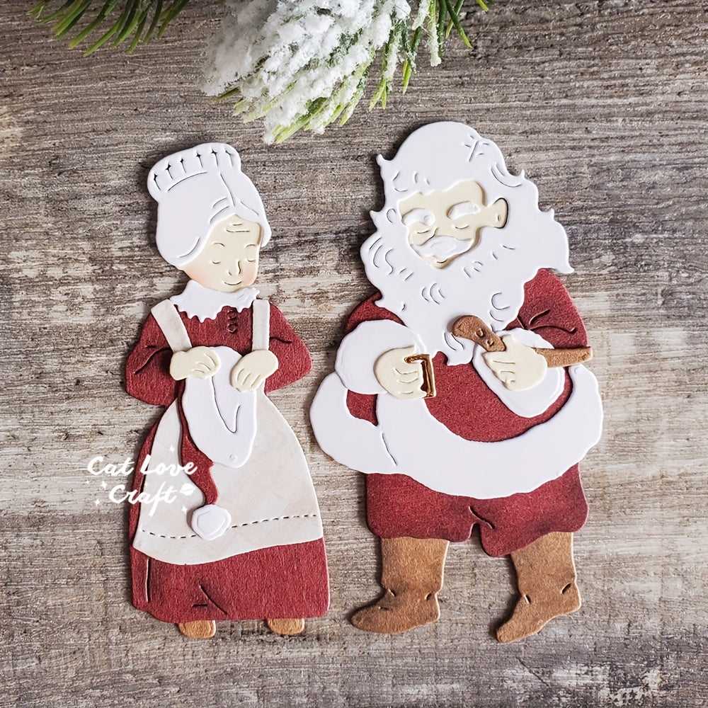 Catlove Christmas Santa Claus Metal Cutting Dies Scrapbooking Stencil