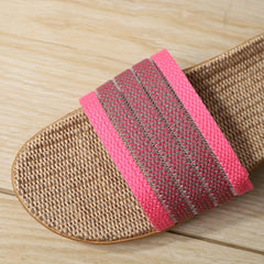 Women's Casual Open Toe Slides Lightweight Slip On Flat Indoor & Outdoor