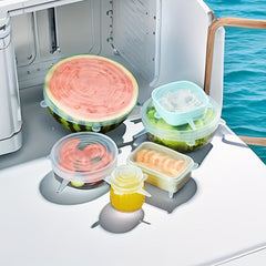 6pcs Silicone Stretch Lids BPA-Free Reusable Food Bowl Covers