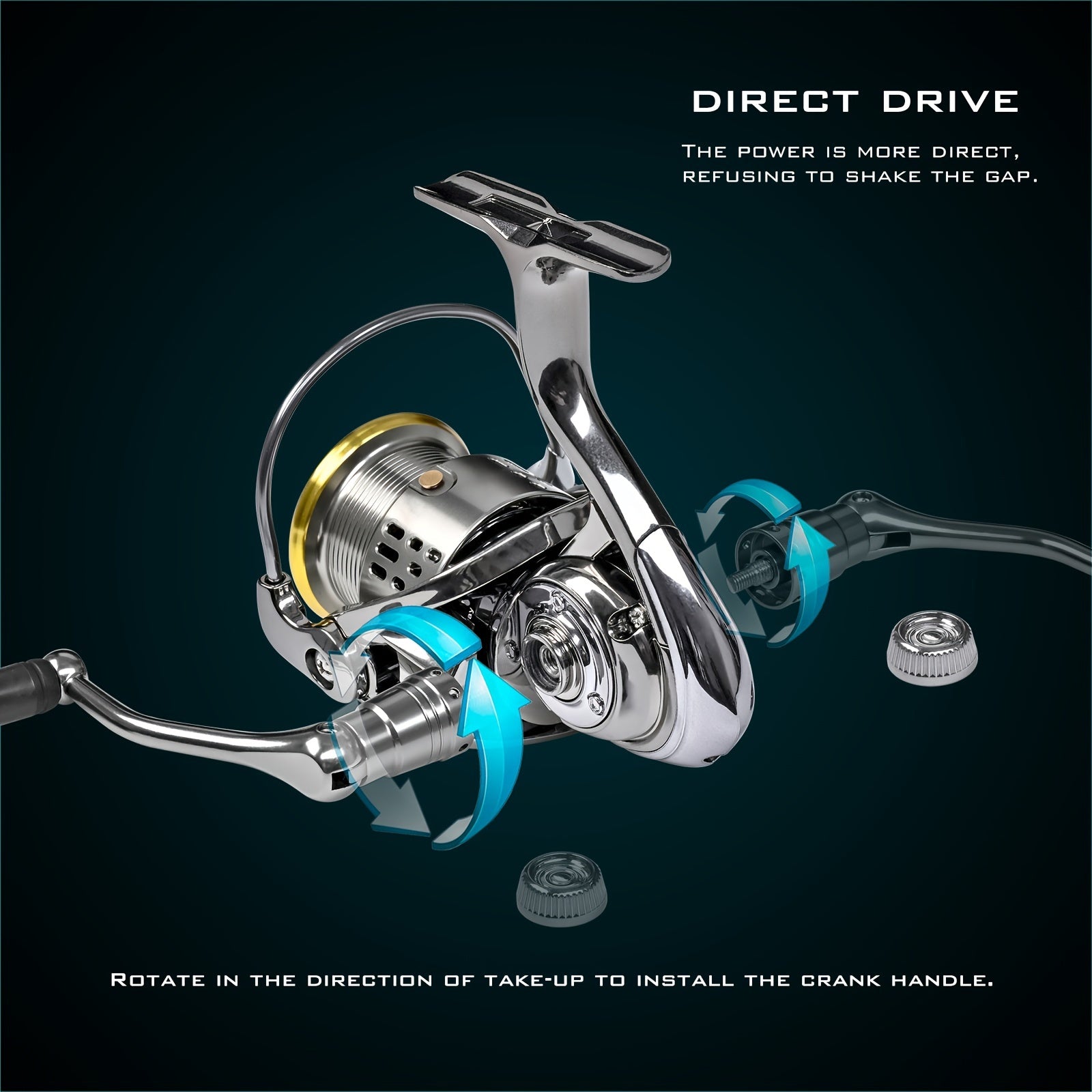 LEOFISHING Aluminum Spinning Reel 5.5:1 Gear Ratio 12+1BB Ultra Smooth
