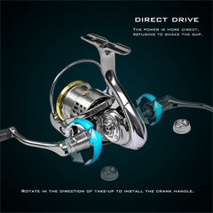LEOFISHING Aluminum Spinning Reel 5.5:1 Gear Ratio 12+1BB Ultra Smooth