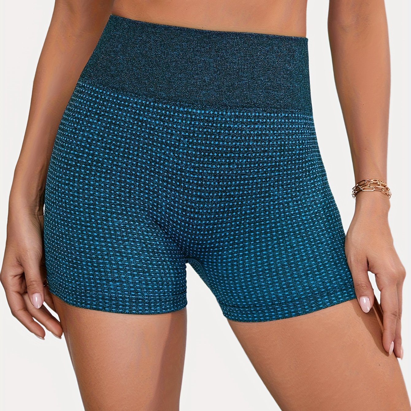 Seamless Dot Tight Sports Shorts High Waist Fitness Yoga Running Shorts