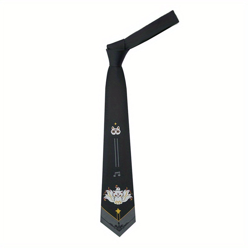 Nine Tailed Fox Pattern Men's Casual Tie Bow Tie College Style Print