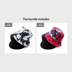 Double sided Tie dye Fisherman Hat Outdoor Cap For Men Women