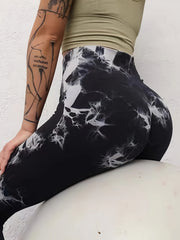 Tie Dye High Stretch Yoga Leggings High Waist Quick Drying Sports Leggings