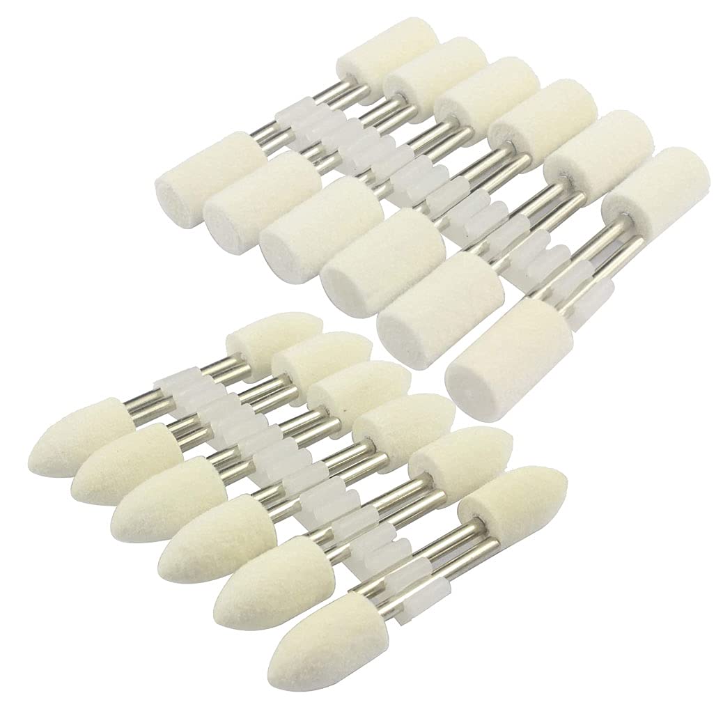 24 Pcs Rotary Polishing Bits Set Wool Felt Buffing Wheel With 1 8 Inch Mandrel