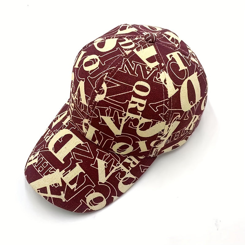 Letter Print Baseball Cap Unisex Hip Hop Couple Dad Hats Lightweight