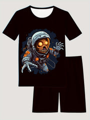 Kid's Halloween Skeleton 2pc Pajamas Set
