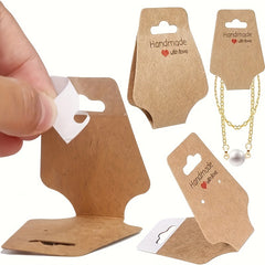 100pcs Jewelry Display Holder Cards for Necklaces Bracelets Earrings