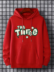 Men's Three Print Hoodie Casual Hooded Sweatshirt