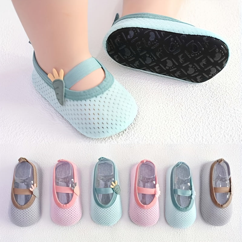 2pairs Baby Girls Kids Non-slip Floor Socks Comfy Shoes Toddlers Children Socks