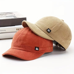Short Brim Vintage Baseball Cap Classic Solid Dad Hat Lightweight Adjustable Sun