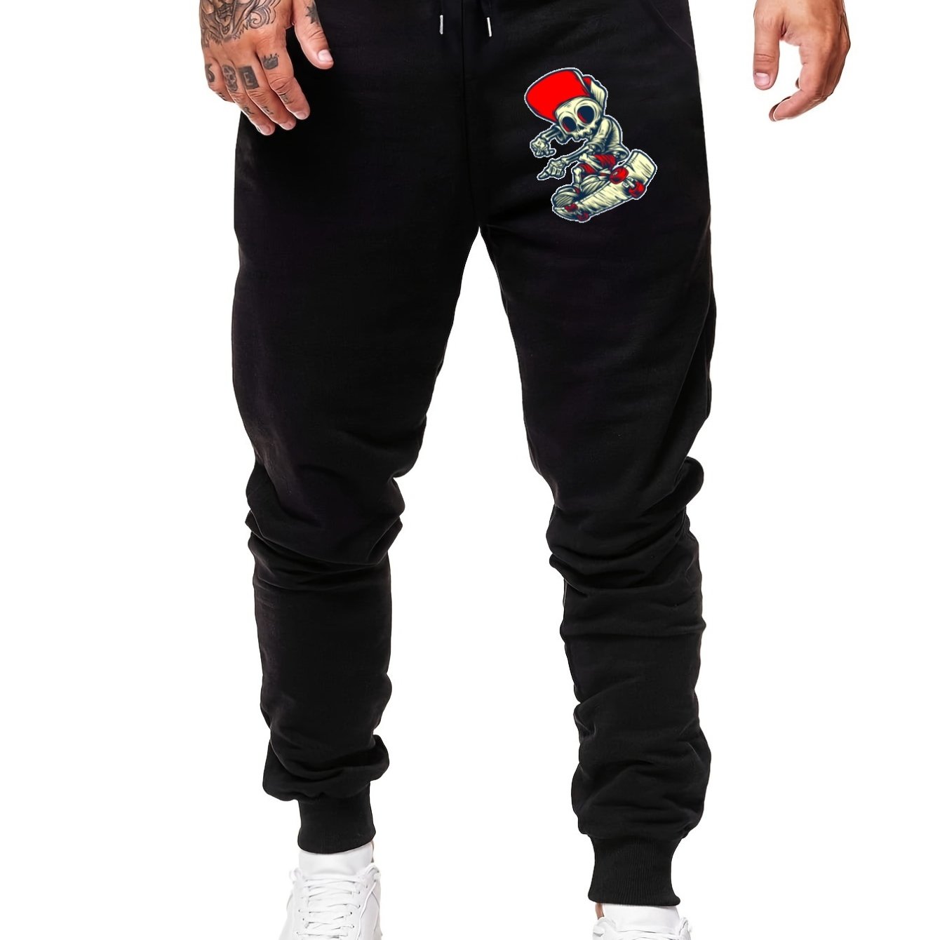 Skeleton Skater Comfy Drawstring Joggers Men s Casual Breathable Loose Fit