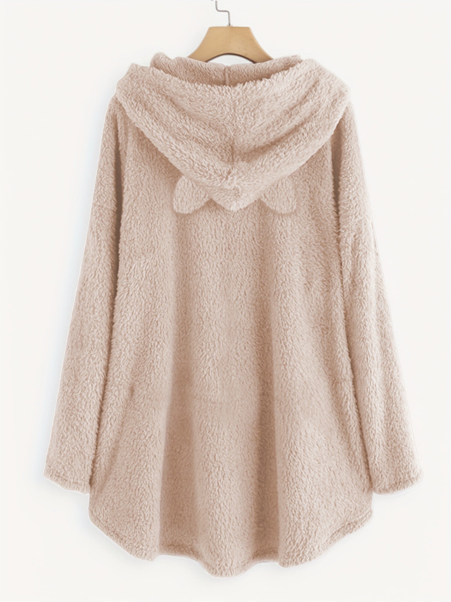 Fluffy Hoodie Long Sleeve Sweatshirt Women's Clothing